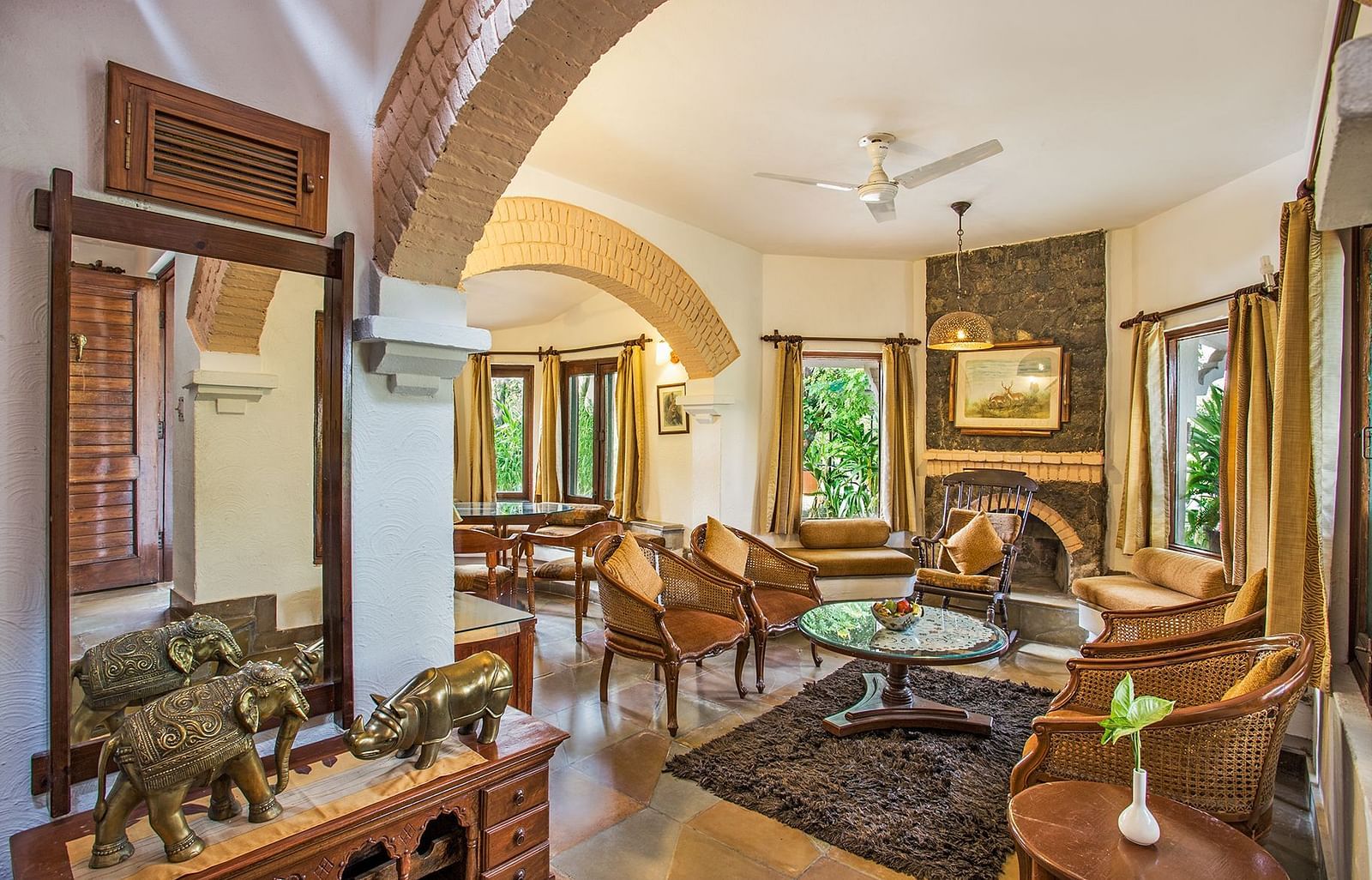 Stylish indoor seating area featuring elegant chairs and modern decor.