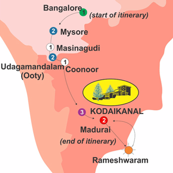 Garden Treat for 13 days  itinerary graphic 