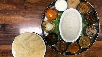 South Indian Non Veg Thaali at one of the best hotels in Karol Bagh