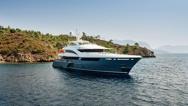 Yacht in the ocean