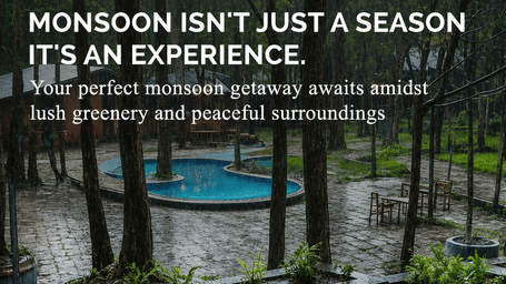 Monsoon getaway offer at TGI Redolent Resort & Spa, Coorg featuring a nature-view resort, room, spa, and indoor games with special stay package rates valid till September 30.