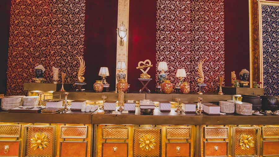 Image of a table with cutleries arranged on it at Rajasthali Resort & Spa Jaipur