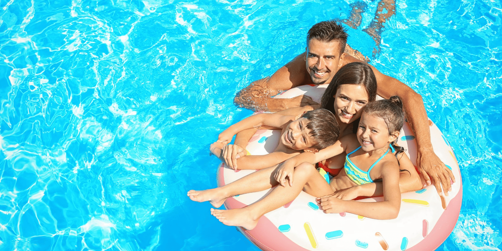 Family time by the pool