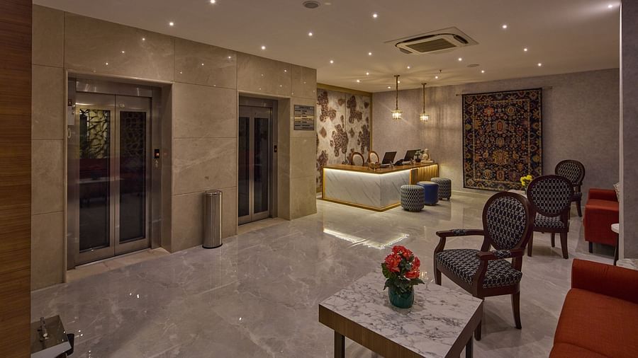 sitting space in front of the elevator - Golden Tulip, Tirupati
