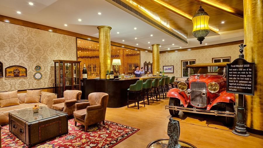 indoor seating space at the bar - Mayfair Tea Resort, Siliguri  
