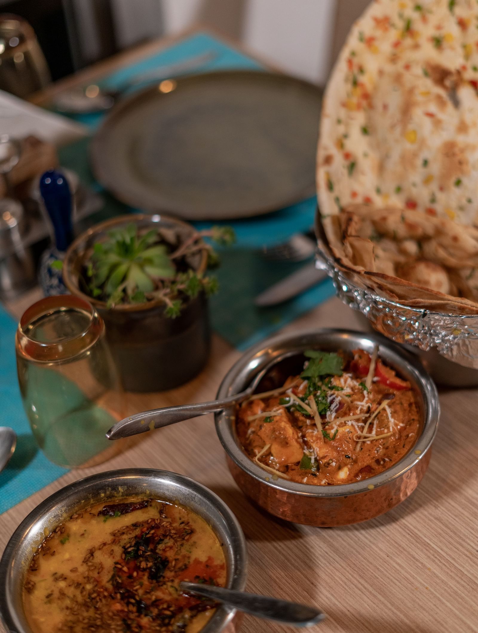Roti served with a variety of flavorful gravies at BluSalzz Escapade Resort, Lansdowne