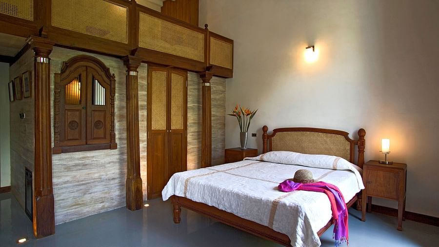 Le Dupleix - rooms have been restored using local craft and antiques a