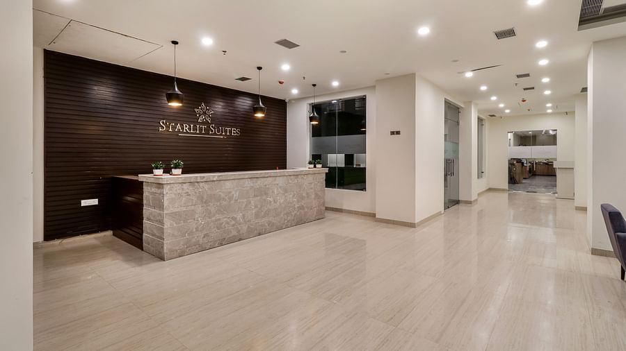 Far view of the Reception - Starlit Suites Newtown, Kolkata