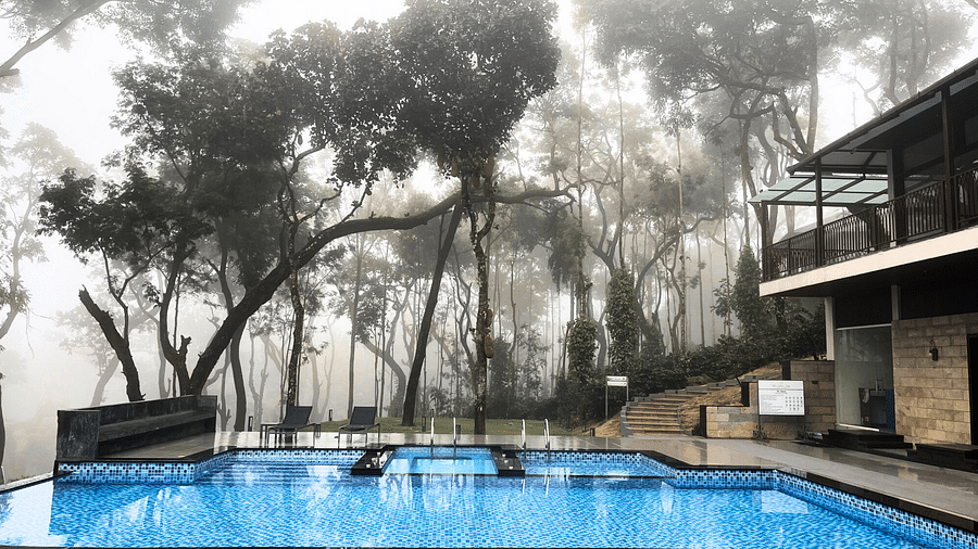 View of the Swimming Pool atThe Silver Sky Hotels and Resorts, Chikkamangaluru 5