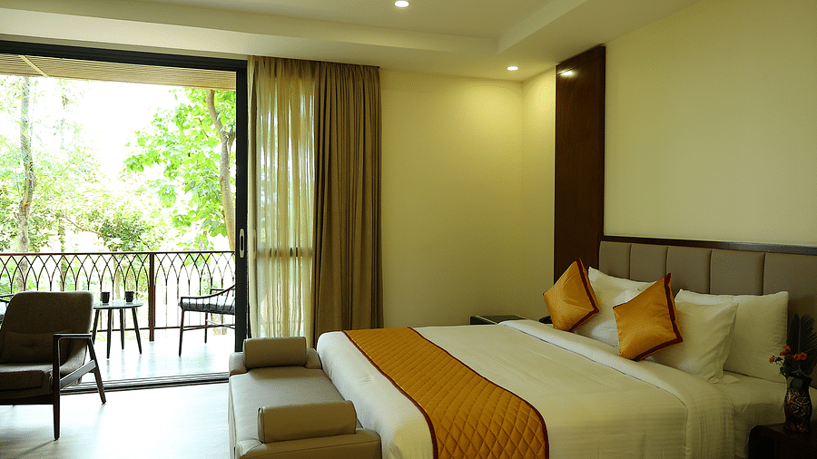 Interior of Silver Ingots Room at The Silver Sky Hotels and Resorts, Chikkamagaluru 1
