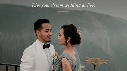 a banner for dream wedding in Cherrapunjee