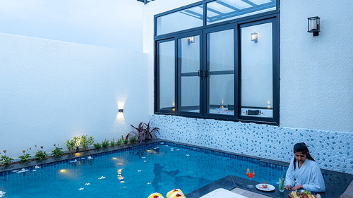 affordable luxury pool view suites