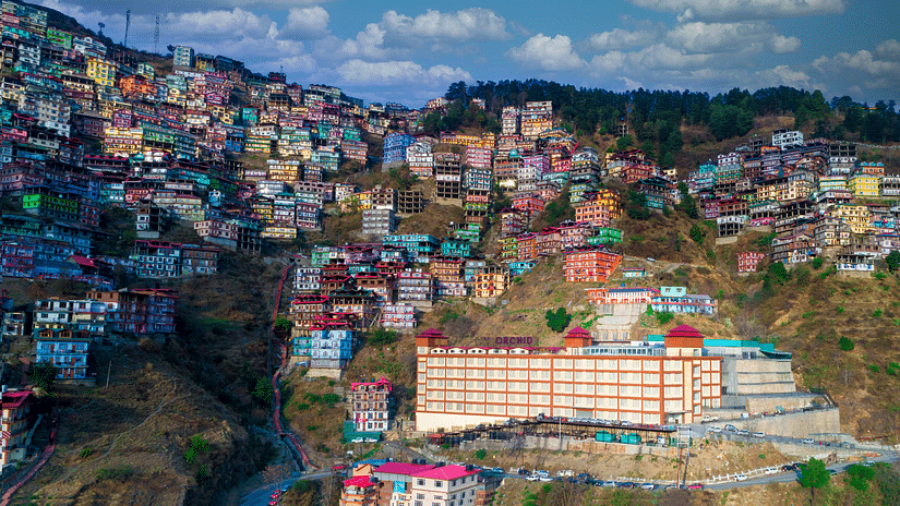 A spectacular view of the Orchid hotel from afar - The Orchid Hotel Shimla