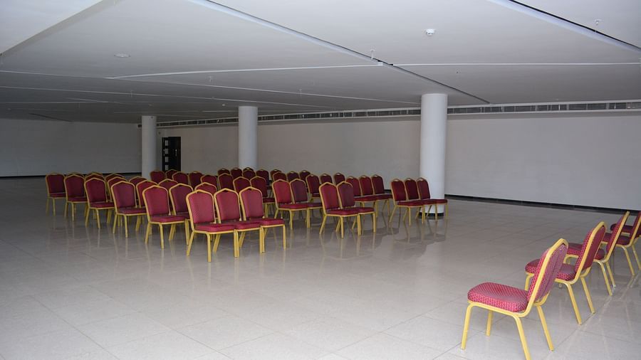 Pride Ranakpur Resort Convention Centre - interior view of the Royal hall containing numerous chairs
