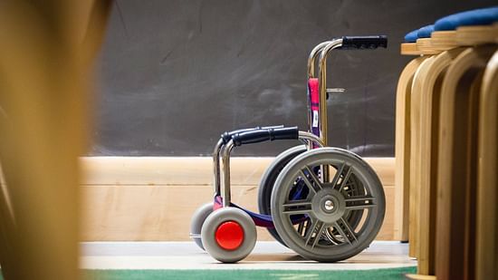 a wheelchair