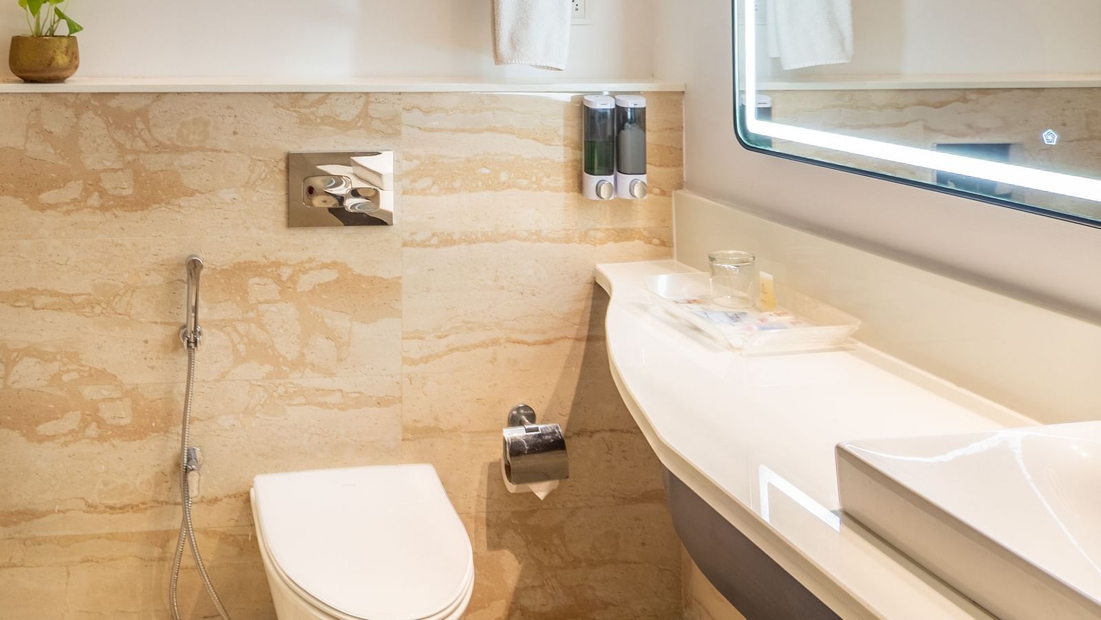 Elegant bathroom with a glass shower enclosure and modern fixtures, Grand Suite- TGI Grand Fortuna, Krishnagiri Main Road, Hosur