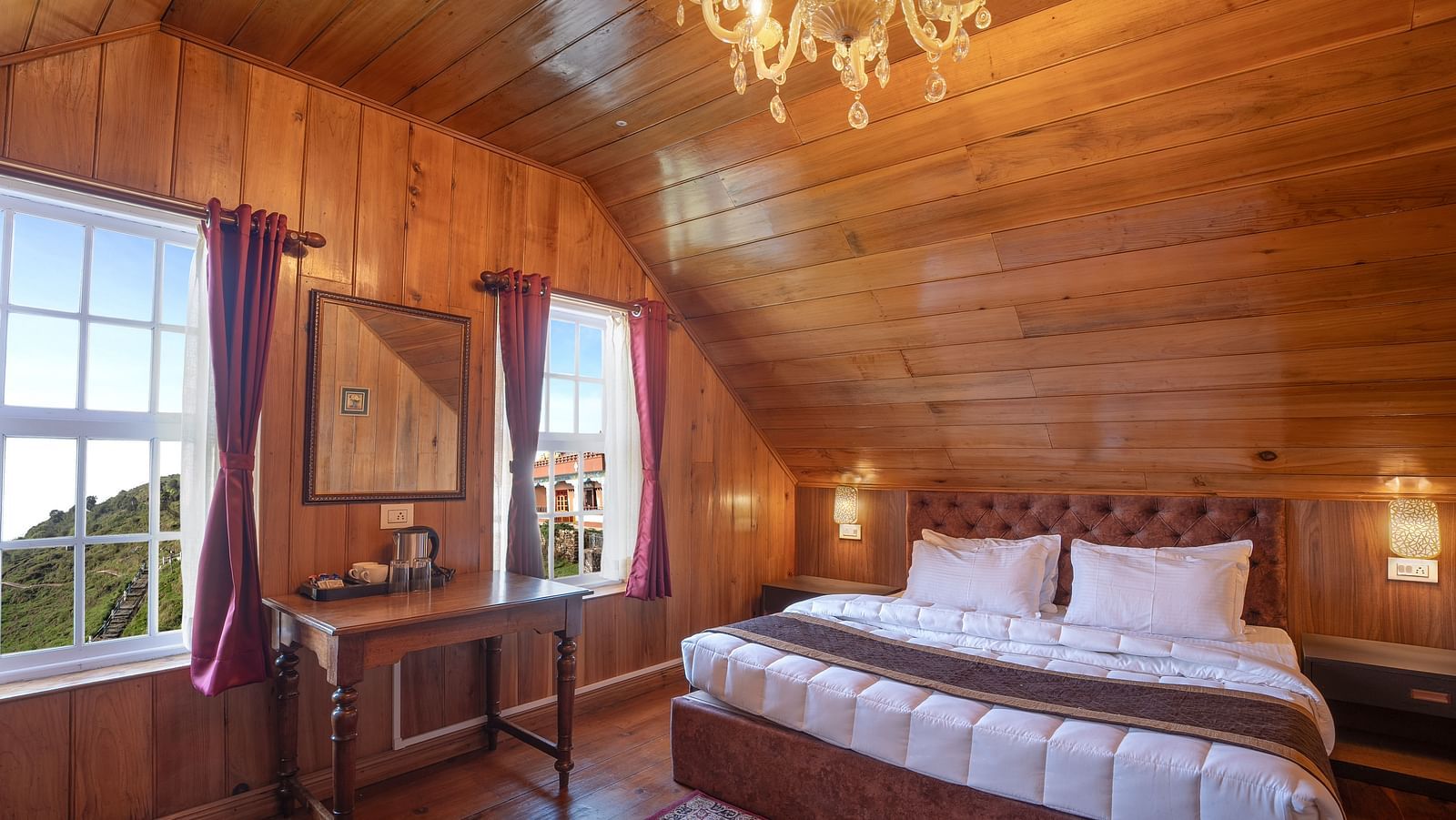 A room at Poshtel, Meghma with a double bed