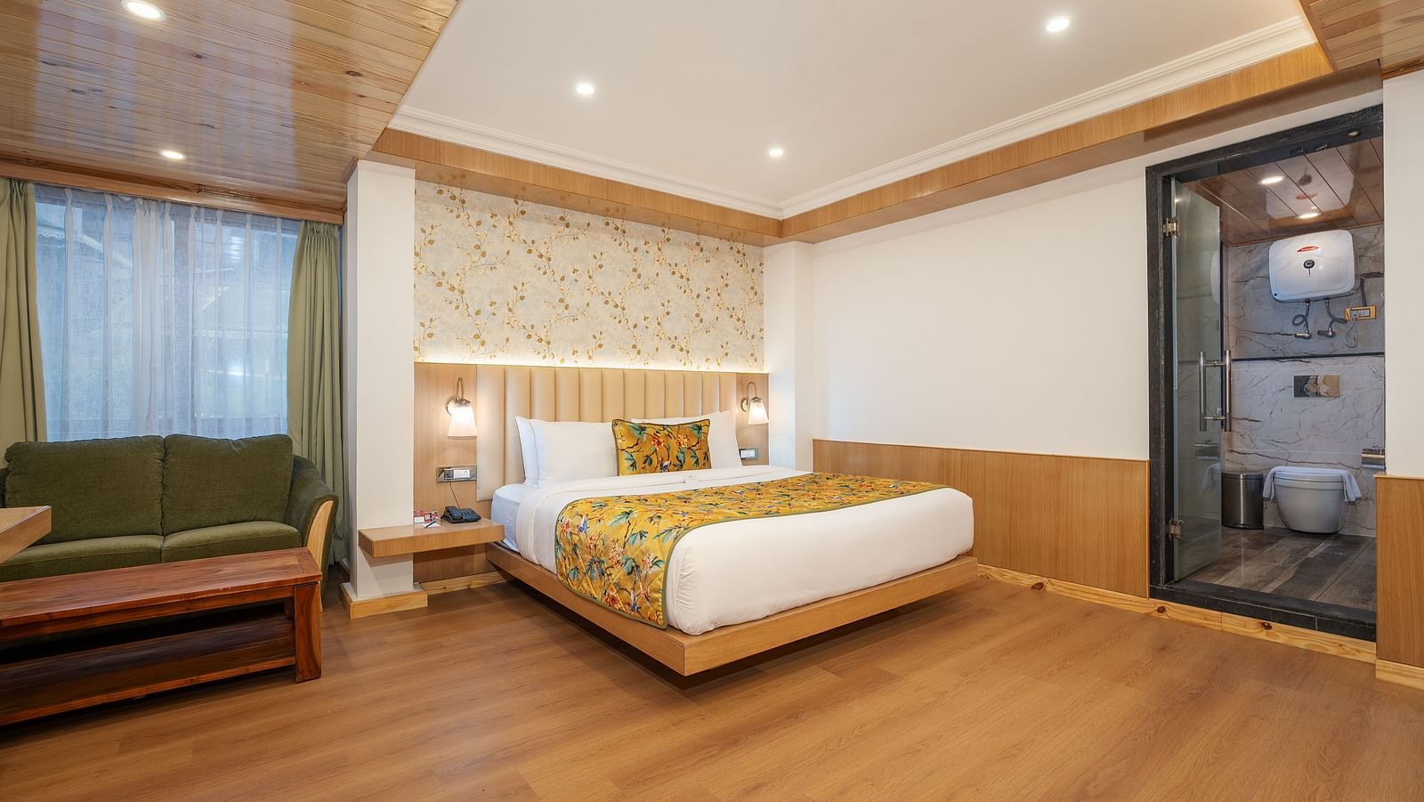 view of a king size bed of a Premium Room at Summit Grand Resort & Spa