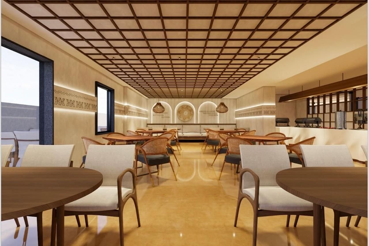 interiors of the restaurant at Hotel La Premier