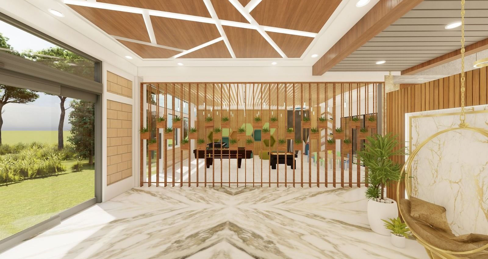 Lobby at Trishvam Symphony, Krishnagiri