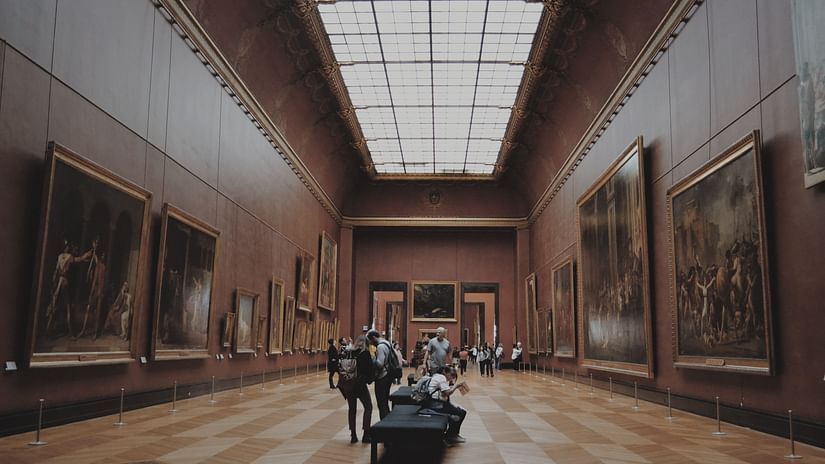 The interiors of a museum