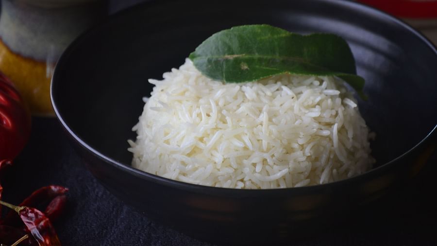 a bowl of steam rice - polo floatel kolkata