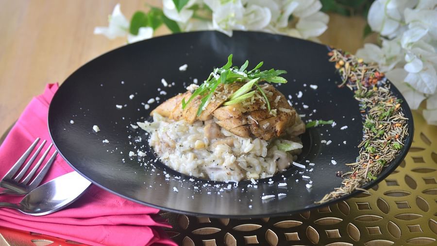 a plate of risotto - polo floatel kolkata