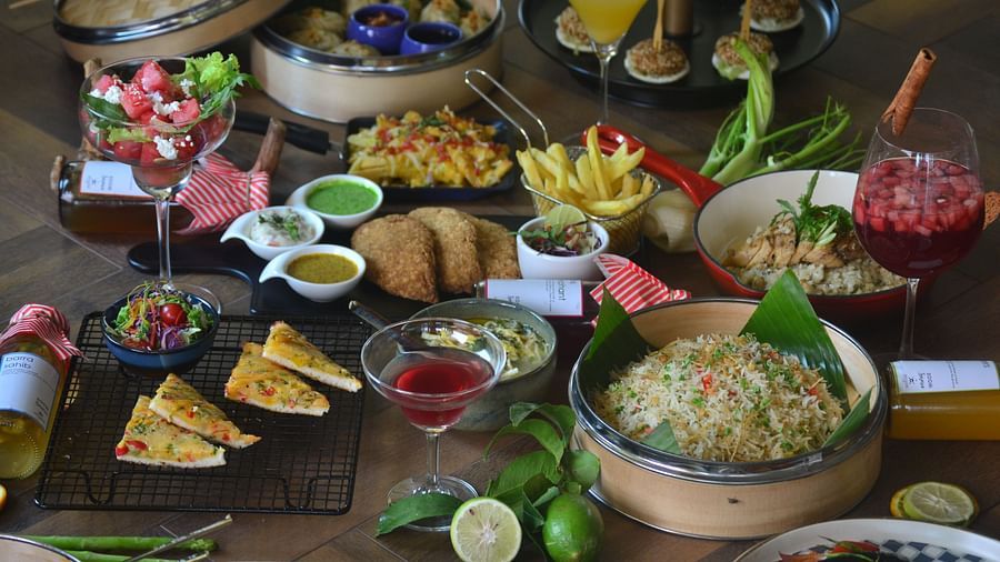 a table full of different types of food - polo floatel kolkata