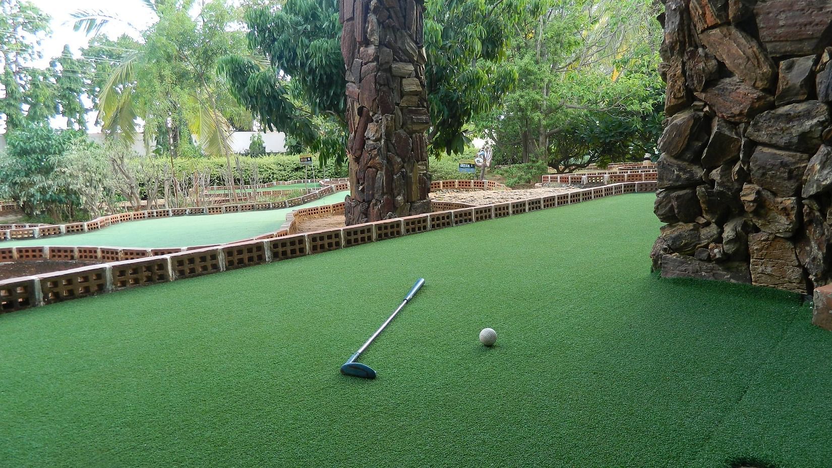 Fantasy Golf Resort Bangalore featuring golf course with a green background