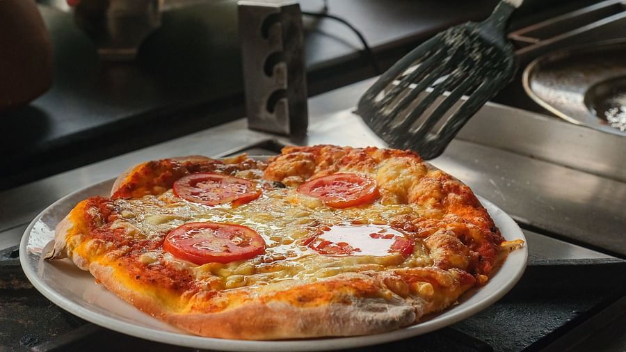 pizza on a plate