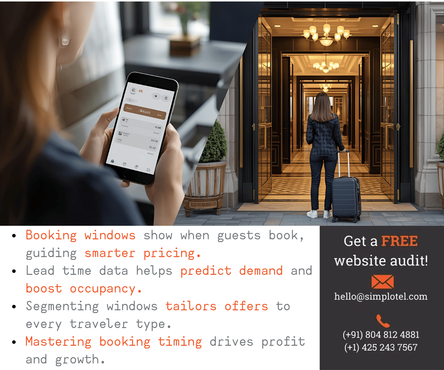 Main page banner booking window