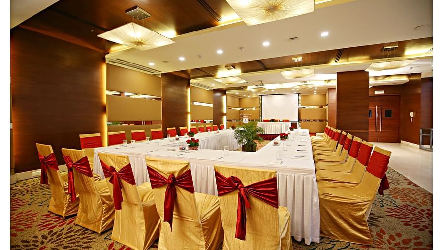 u-shaped sitting arrangement at Vasundhara event venue in Vizag 2