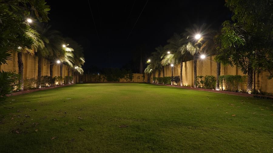 View at the night of Rajbageecha - The in-house banquet garden of The Garden Ananta Elite, Rajkot 3