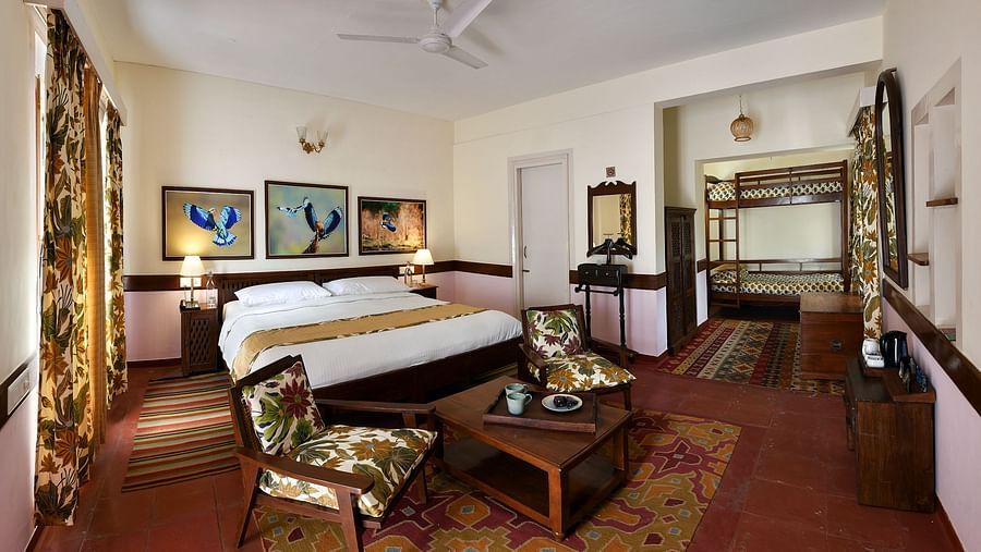 Indian Roller room consisting of an extra loft bed 