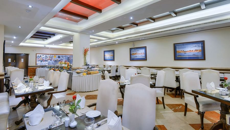 Clarks Varanasi - the sitting area at 1951 Restaurant in Varanasi 1