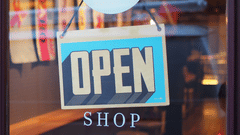 Open shop shopping sign