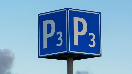 A parking lot sign