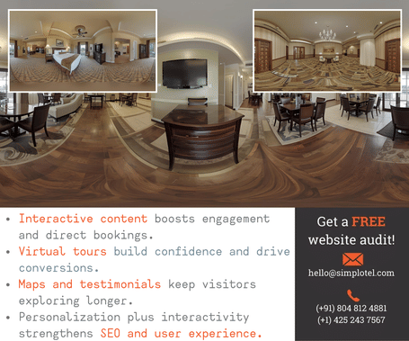 Main page banner interactive content