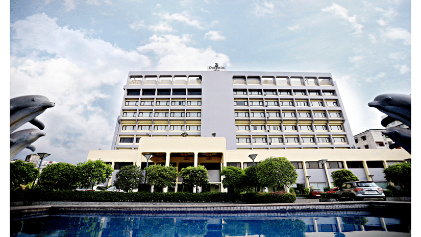 the exterior facade of Dolphin Hotel in Visakhapatnam 