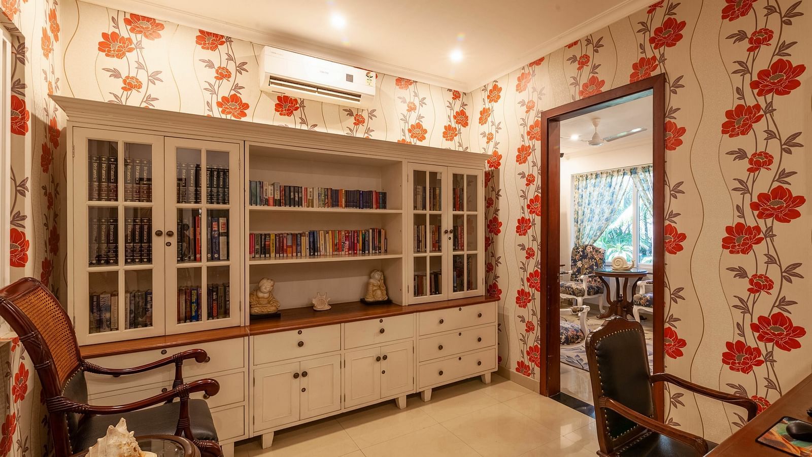 drawing room of one of the rooms equipped with shelves - Mayfair Palm Beach Resort, Gopalpur-on-Sea  1