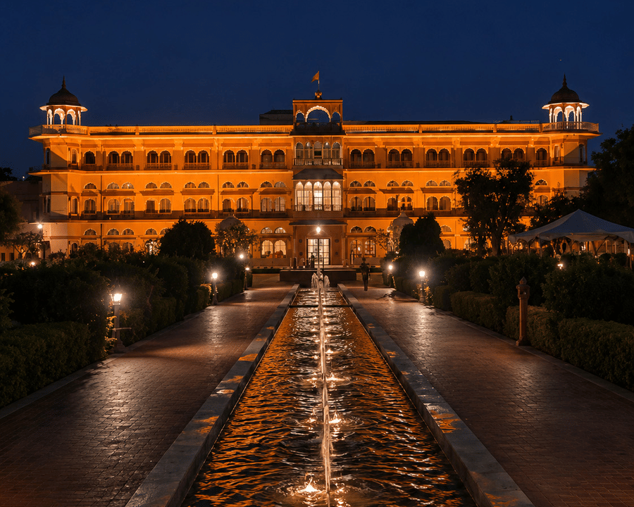 Umaid Palace - Facade-Night Shot