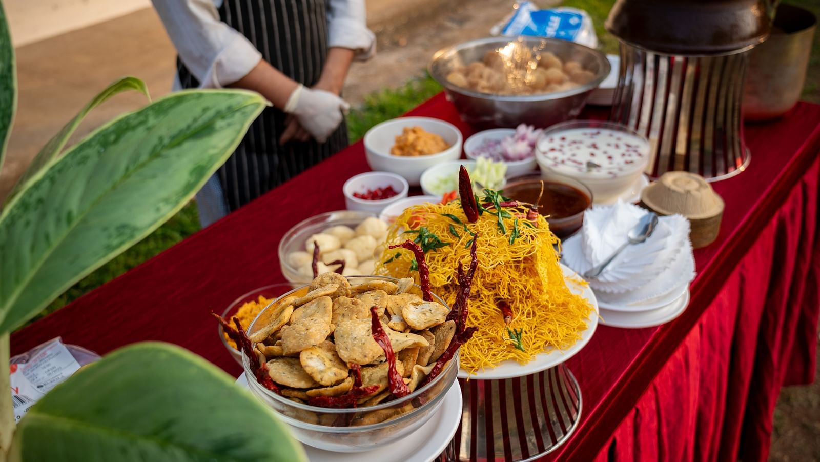Food arranged on a table