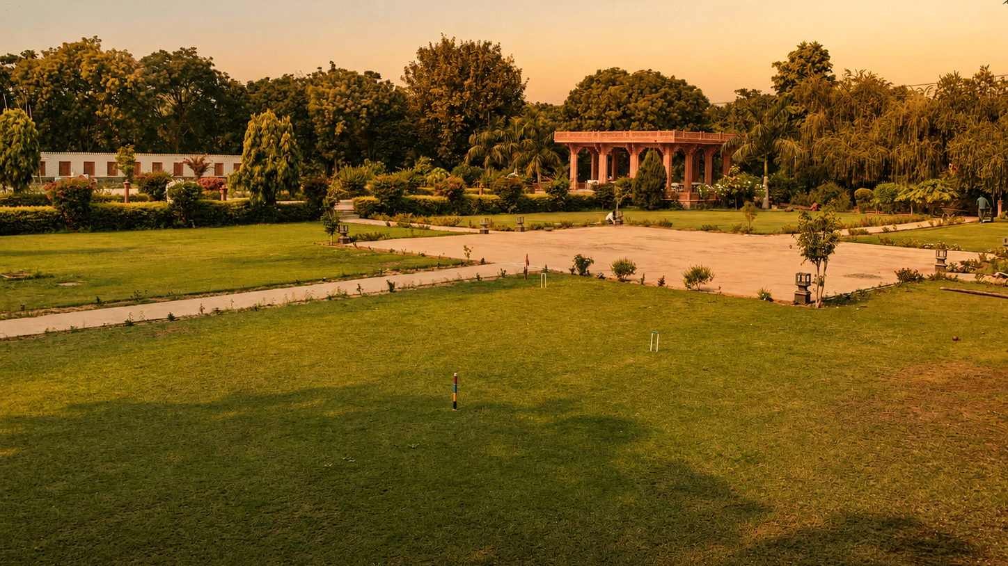Sunset Garden with Heritage Pavilion-Umaid Palace Dausa-Resort Near Jaipur
