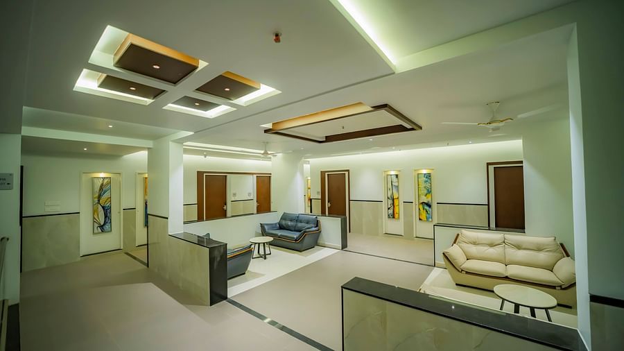 A view of the seating area of Hotel Kyriad Prestige, Ilkal