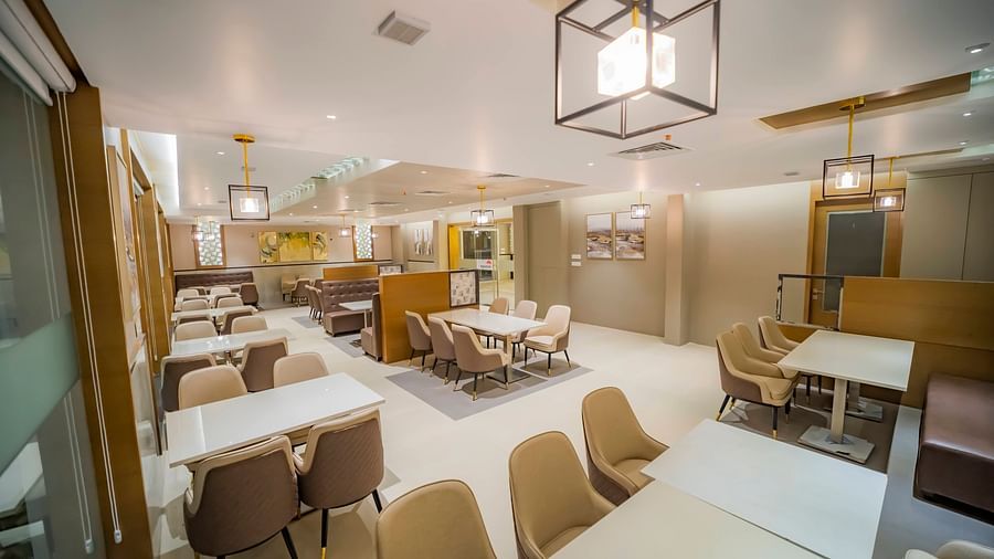 A view of the in-house restaurant at Kyriad Prestige, Ilkal