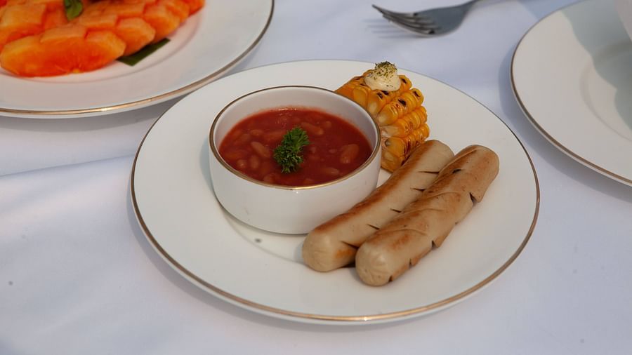 a dining table filled with food -Mayfair Lake Resort, Raipur 3