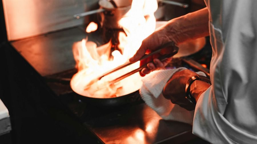 A chef preparing food