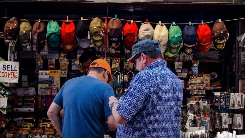 Men Shopping at Bazaar