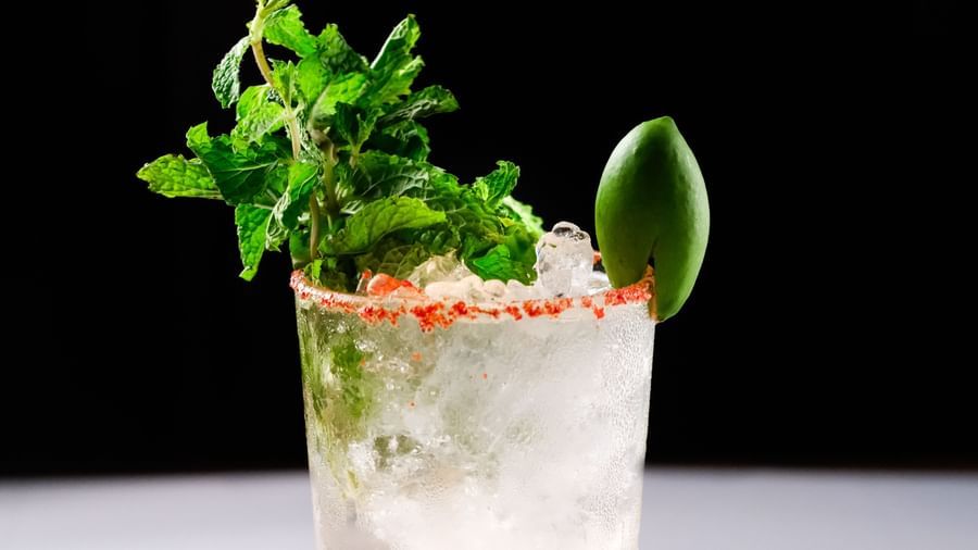 A glass of Manga Mojito | Mango Hill, Pondicherry