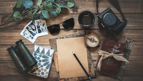 Travel Desk stock Image